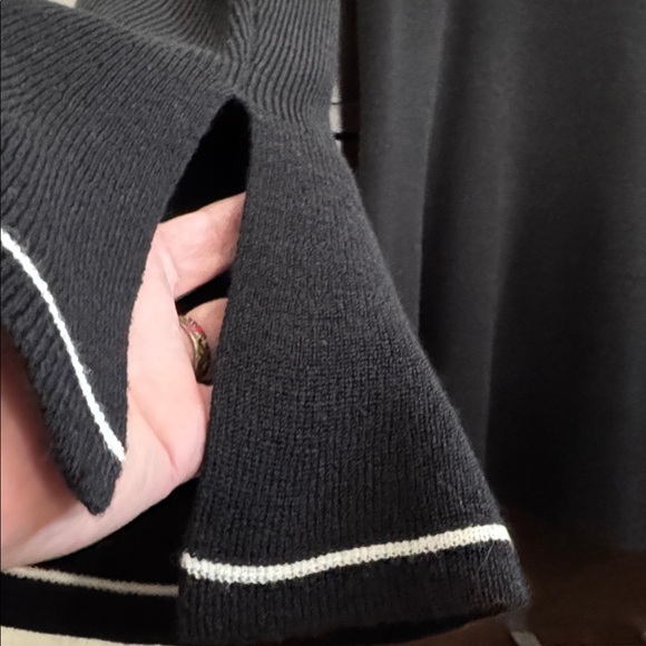 Ann Taylor Cream and Black Peplum Sweater - Picture 6 of 6